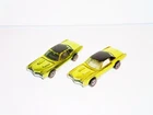 REDLINE HOT WHEELS 2 NICE CARS: VERY RARE LIME AND YELLOW CUST ELDORADOS VG COND