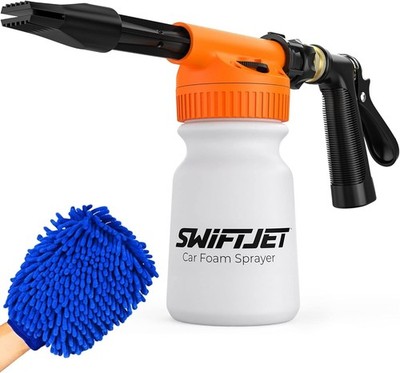 SwiftJet Car Wash Foam Gun + Microfiber Wash Mitt - Foam Cannon