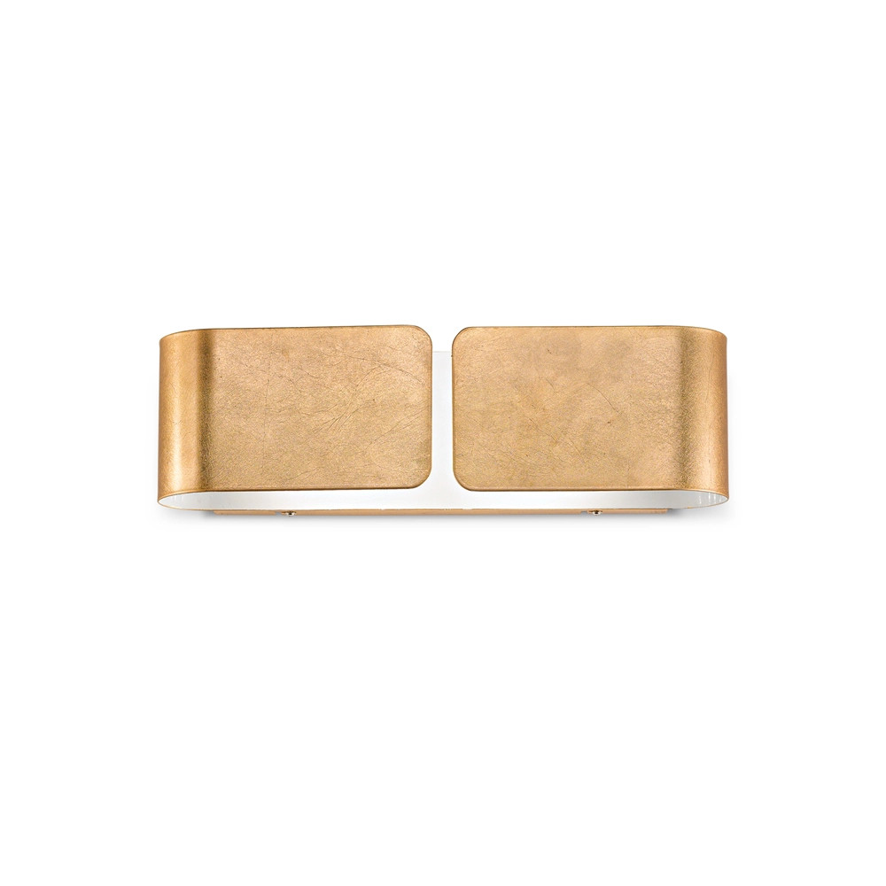 Applique Clip Oro 2 Luci E27 - Lampada Moderna Parete Ideal Lux
