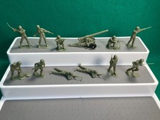 VINTAGE MARX BATTLEGROUND WW2 54MM U.S. SOLDIERS  FIELD CANNON IN WAXY GREEN