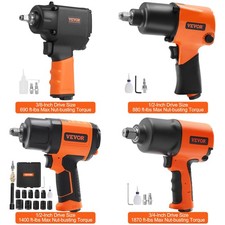 Uimoso 3/8"/1/2"/1/2"/3/4" Drive Air Impact Gun 690/880/1400/1870 ft-lbs Output