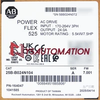 2026 Allen Bradley 25B-B024N104 /A PowerFlex 525 5.5kW (7.5Hp) AC Drive 3 Phase