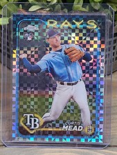Curtis Mead 2024 Topps Chrome X-Fractor (RC) Rookie Card Tampa Bay Rays. rookie card picture
