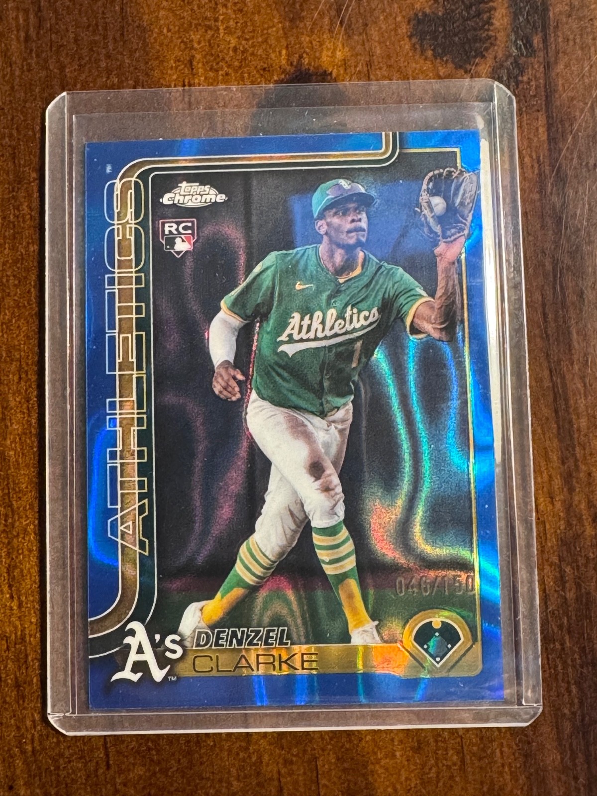 DENZEL CLARKE 2025 TOPPS CHROME UPDATE ROOKIE BLUE LAVA RC /150 USC15