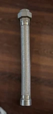 New Braided Stainless Steel Flexible Hose 1.25” MB 316  And 18” Long