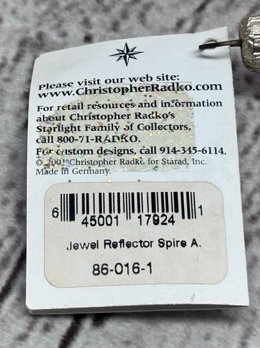 Christopher Radko Joya Reflector A Adorno Oro Rosa 9.5 pulgadas 86-016-1 - Imagen 11 de 12