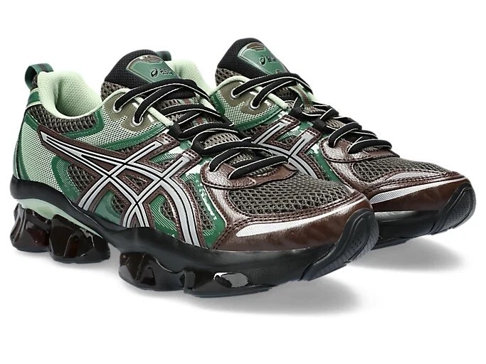 ASICS Gel-Quantum Kinetic Oscuro Sepia Shamrock Zapatillas Nuevo Hombre Talla 42 - Imagen 2 de 4