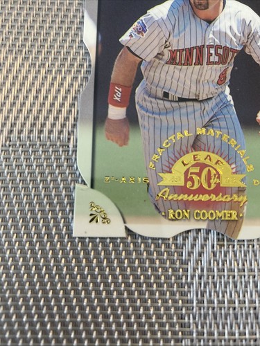 1998 LEAF 50TH ANNIVERSARY RON COOMER FRACTAL MATERIAL GOLD Z-AXIS DIECUT 05/20 - Picture 4 of 12