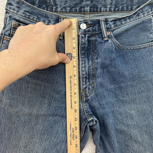 Vintage Levis 550 Jeans Mens 32x34 Relaxed Tapered Fit Blue Denim Zip Fly 90s - Picture 5 of 16