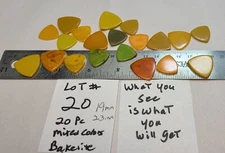 20 pc Huge Lot Genuine tested Vtg Bakelite Triangle Guitar shape Craft Earrings