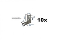 10X Edelstahl Winkel 30X30X20Mm Lochwinkel Metallwinkel Balkenwinkel (Set)