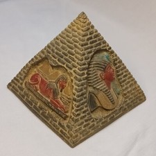 Ancient Egyptian pyramid statue with pharaonic inscriptions from Egyptian antiqu