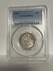 1876 * PCGS MS64 * Silver SEATED LIBERTY Quarter Dollar 25c Choice Toned