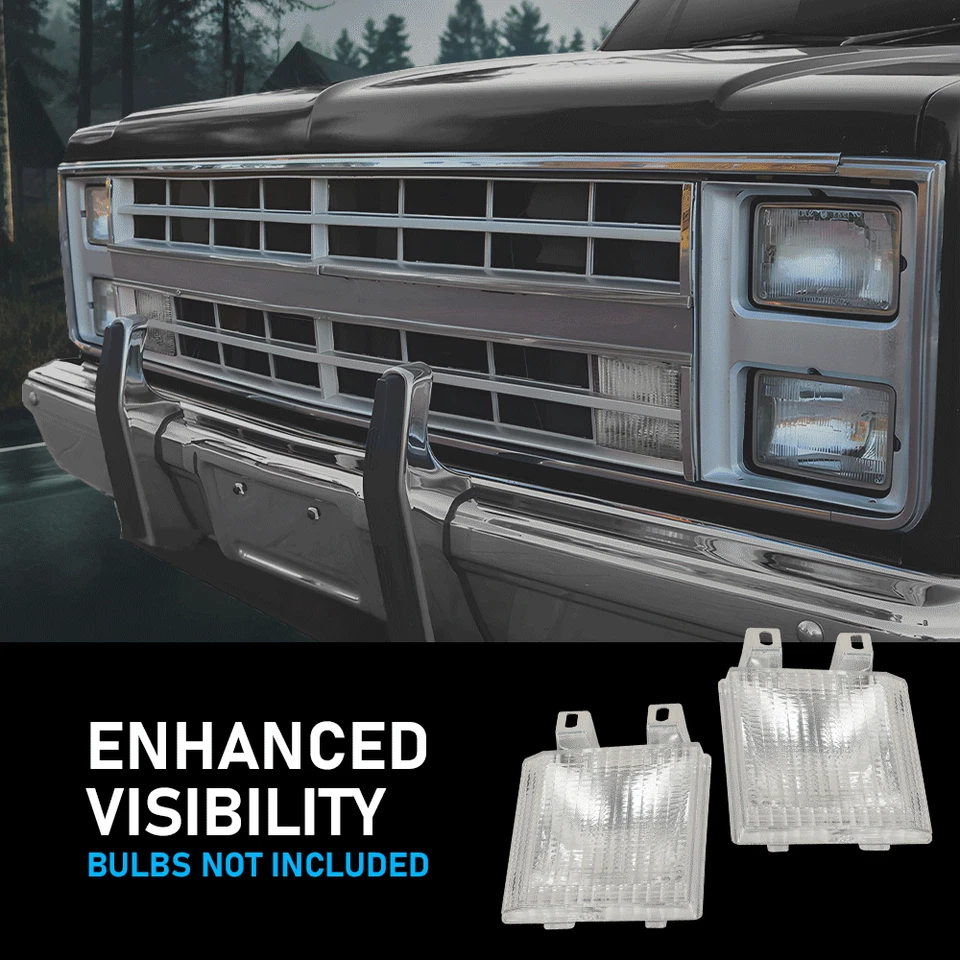 Par de luces de señalización lateral de esquina de señal de giro aptas para camioneta Chevy GMC Foto 2 de 4