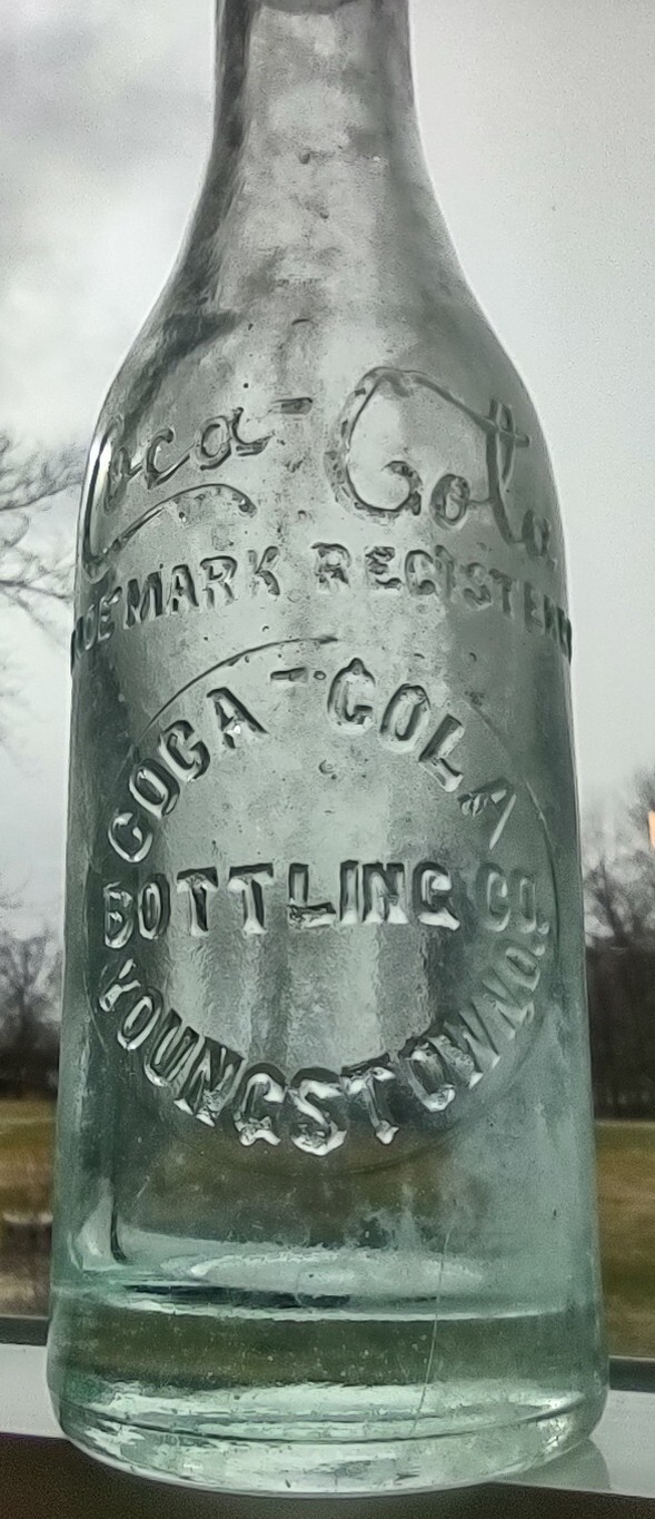 Shoulder Script + Coca Cola Bottling Co Slugplate Soda Bottle Youngstown Ohio OH eBay