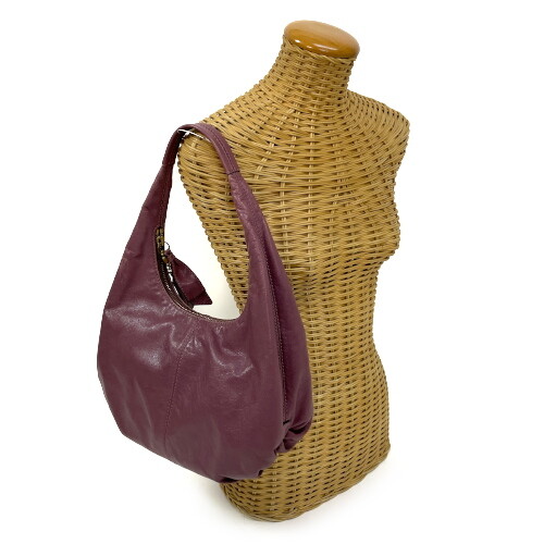 [Japan Used Bag] Coach Shoulder Bag Leather 14051 One Ladies Purple Used Mad0200