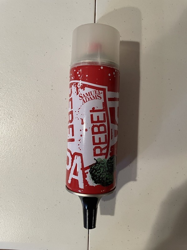 Samuel Sam Adams Rebel IPA Spray Can Beer Tap Handle 10" Tall