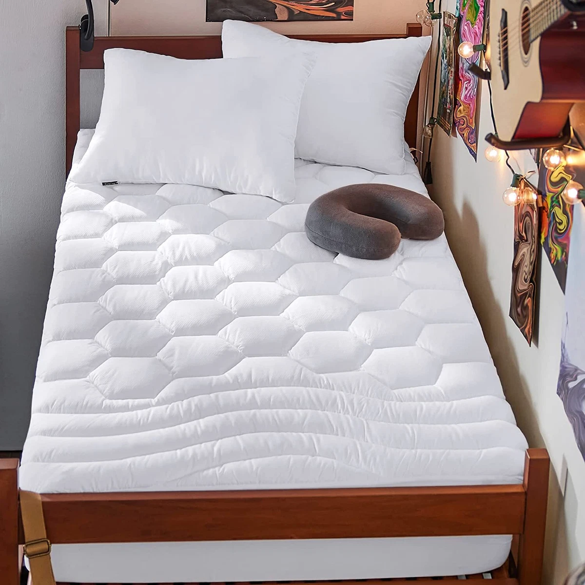 Bedsure Twin XL Mattress Pad Deep Pocket Pillow Top Mattress Topper Quilted Fitt