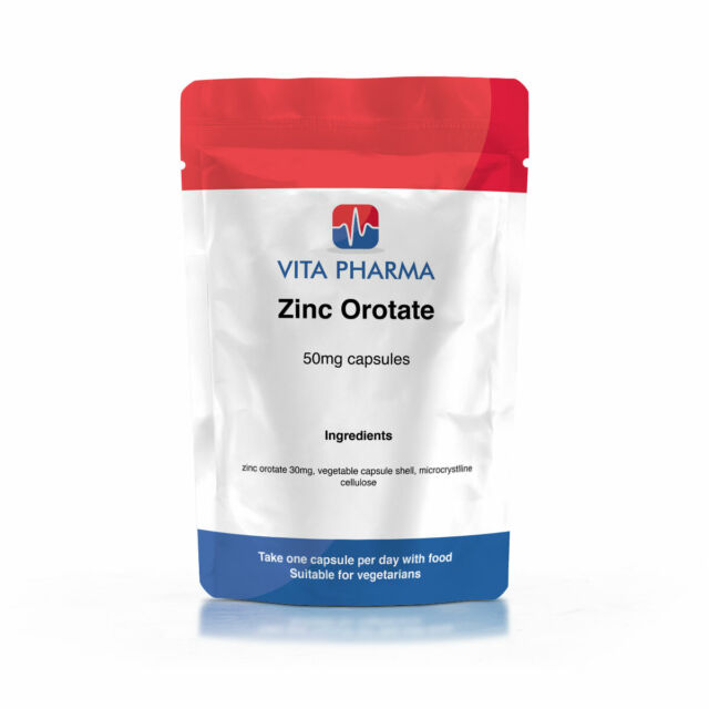 ZINC OROTATE 50mg (60 capsules) high-bioavailability immune health VITAPHARMA