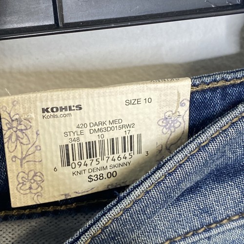 Mudd Skinny Jeans Girls Size 10 Blue Denim Pants Adjustable Waist (4315) - Picture 5 of 8