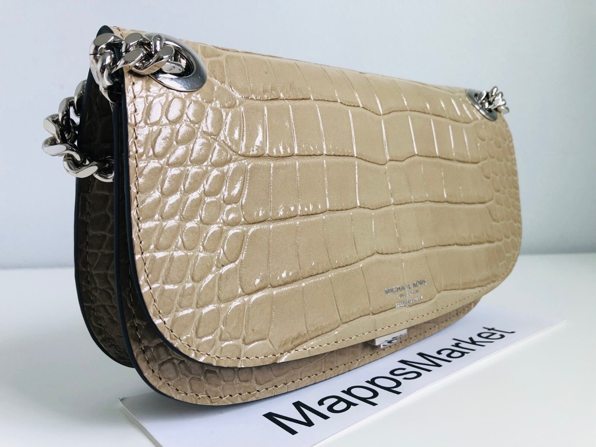 miracoCHANELのグレージュチェーンバッグ MICHAEL KORS COLLECTION Christie Mini Croc Embossed Leather
