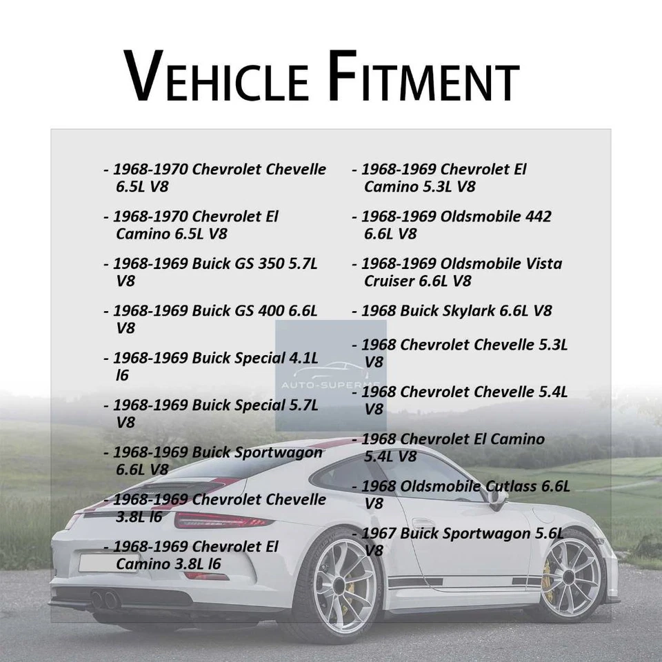 Juego de cables de freno de estacionamiento traseros 2 piezas para Chevrolet El Camino 1970-1972 6,6 L Foto 4 de 4