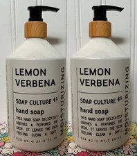 2 SOAP CULTURE 41 LEMON VERBENA LIQUID HAND SOAP 21.5 OZ HOME & BODY CO wash
