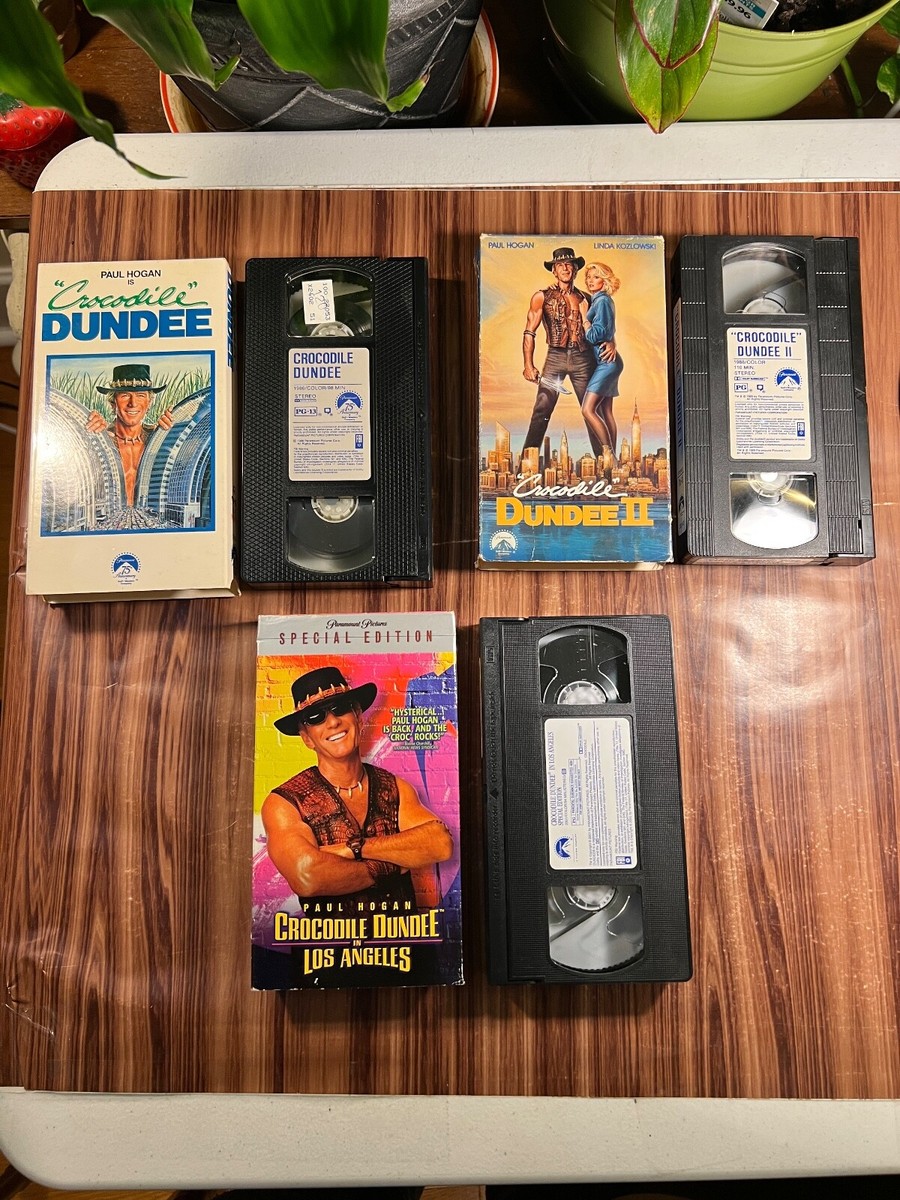 Crocodile Dundee VHS 1 2 3 In Los Angeles Movie Lot Comedy