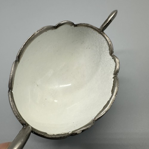 Vintage Salt Sugar Bowl Cellar Porcelain Overlay Flowers Embossed - Picture 6 of 8