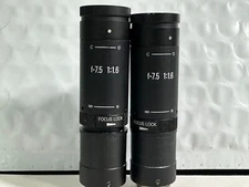 Lot of 2 CCTV lens - f7.5   1:1.6   C-0   8-N  In Excellent Pre-owned Condition.