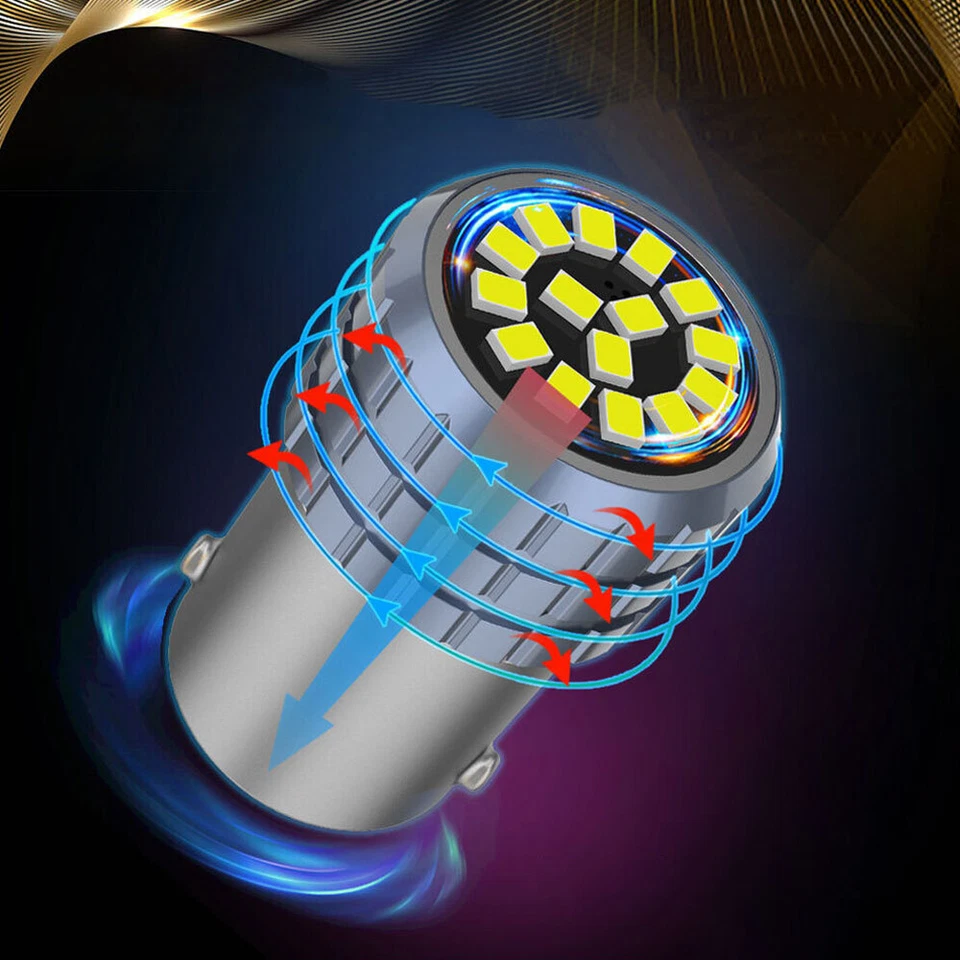 2Pcs 1156/1157 LED Bulbs 15SMD Car Reverse Backup Turn Signal Light Accessories - Image 3 of 4