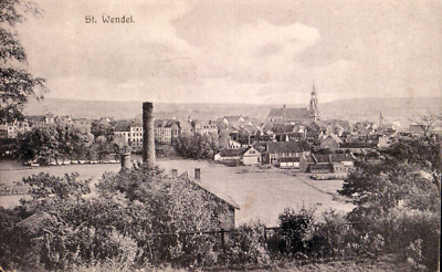 Postcard St. Wendel/Saarland total 10s