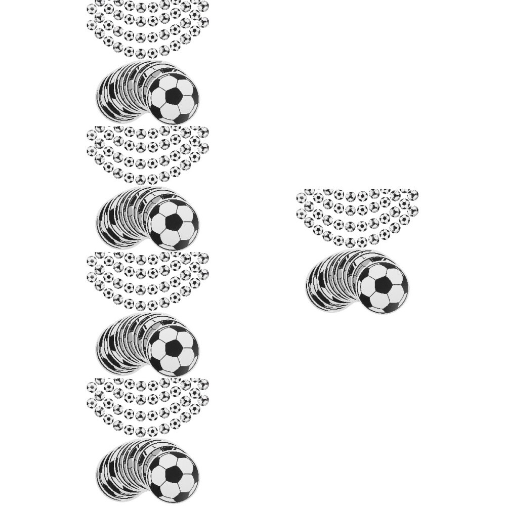 25 Sets Soccer Happy Birthday Decorations Football Flag Party Supplies