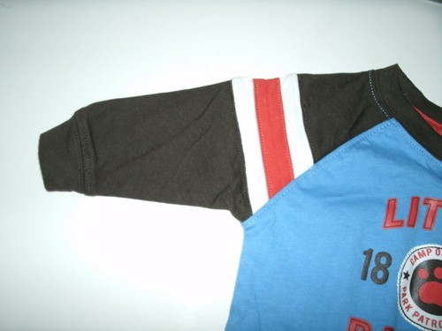 Oshkosh Boys T-Shirt Long Sleeve Blue Brown Orange Size 3 Months New Cotton - Picture 3 of 11