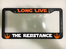 Long Live The Resistance Orange for Star Wars Fans Sci fi License Plate Frame
