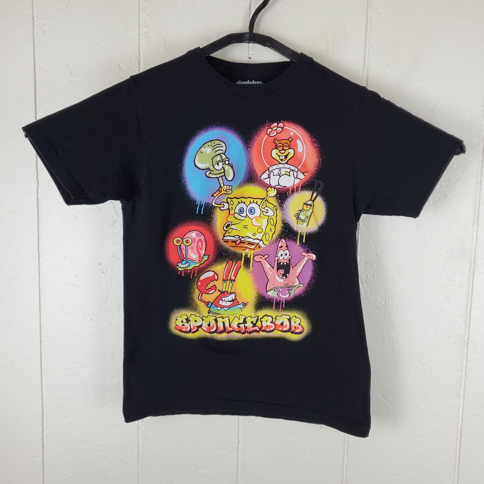 Nickelodeon Spongebob Squarepants Airbrushed Men's Big & Tall T-Shirt - Short Sleeve Tee, White, 5X-Large