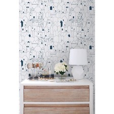 Neighborhood removable wallpaper self-adhesive Houses decor Flats mural