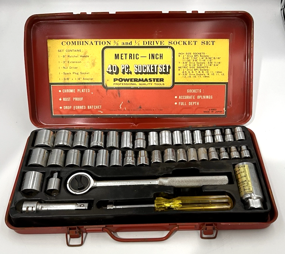 VERNAL セット VTG Oxwall Tool Powermaster 40 pc Combination Drive Socket Set