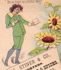 1880s Jos. Stiner Teas Coffees Aesthetic Movement #2 Fab! P132