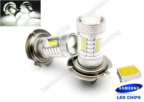 2X H7 15 SMD SAMSUNG LED 6000K XENON Nebelscheinwerfer Lampe Nachrüstsatz CanBus - Bild 5 von 9