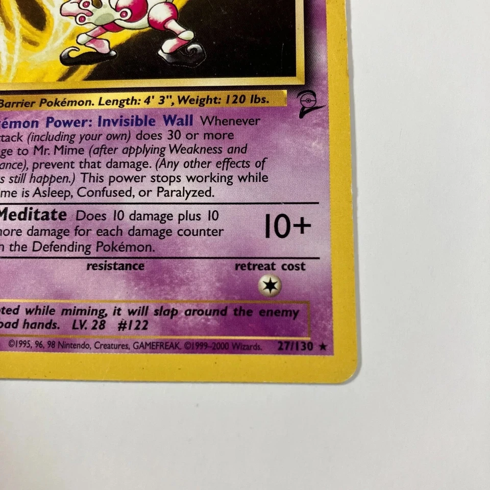 Mr. Mime 27/130 - Base Set 2 - Pokémon TCG - Non-Holo Rare - HP - Image 4 of 4