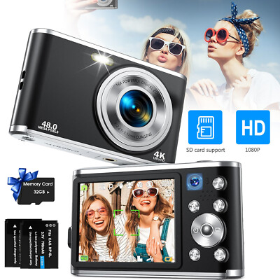 Digitalkamera 4K AutoFocus Fotoapparat Fotokamera Kompaktkamera Anfänger Kinder