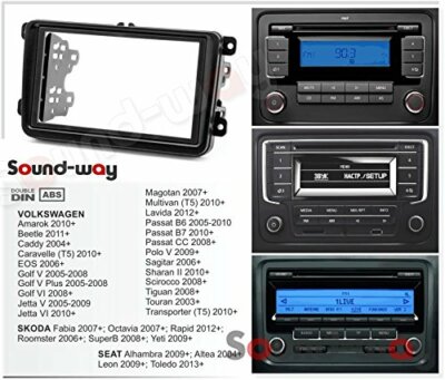 Mascherina Adattatore Autoradio 1DIN/2DIN Per Volkswagen, Skoda, Seat - Foto 8