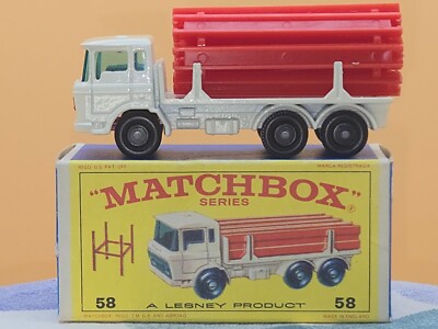 Matchbox No. 58 D.A.F. Girder Truck with Original Box, Nice