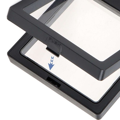 2/Pack Black 3D Floating Coin Display Frame Holder Box Case Black&Stand 2.2Inch - Picture 7 of 10