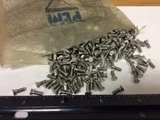 Qty (100) FHS-440-5  Stainless Steel Self Clinching Threaded Studs, 4-40 Threads