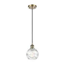 Innovations Ball 516 Athens DC Swirl 6" Mini Pendant 1P, AB - 516-1P-AB-G1213-6