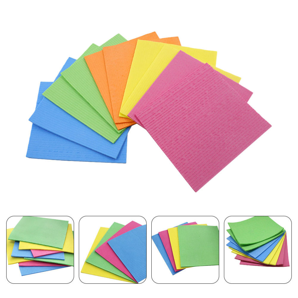 10 Eco-Friendly Fiber Wood Pulp Sponge Cleaning Cloths