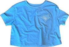 Women's Toronto Blue Jays Pro Standard MLB Classic SJ Boxy Crop T Shirt - Blue