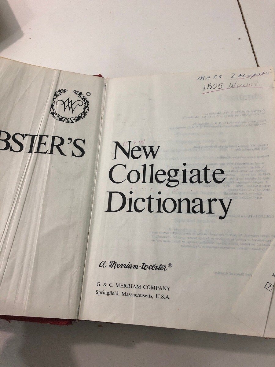 Webster's New Collegiate Dictionary (1974, Hardcover) | eBay